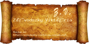 Závodszky Viktória névjegykártya